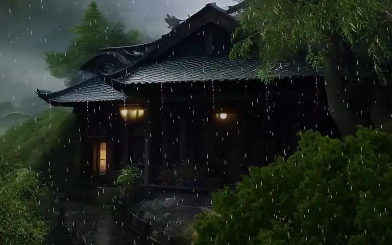 古镇听雨,快速助眠入睡,收藏循环聆听,轻柔雨声深度催眠