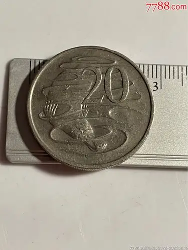 澳大利亚硬币白铜镍币澳大利亚联邦20分2001年(鸭嘴兽)