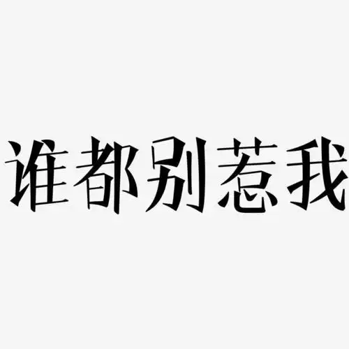 谁都别惹我文宋体装饰艺术字