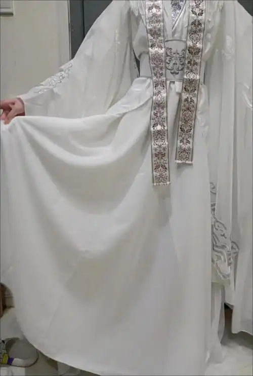 他的白猫师尊cos服白色古装飘逸服装楚晚宁 楚晚宁衣服全套 发冠 天问