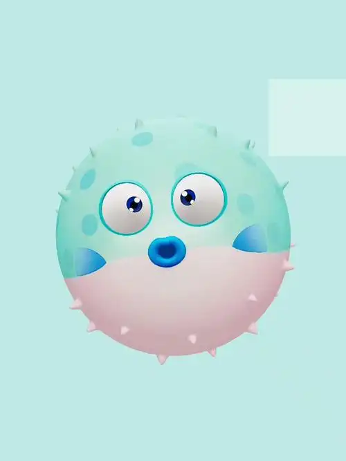 一只可爱的小河豚