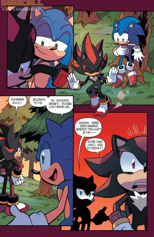 黑暗小队突然出现想要消灭失忆后的蛋头博士,索尼克前去阻止,与暗影