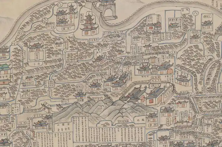 十九世纪手绘的重庆老地图可有你认识的地方