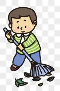 扫地倒垃圾图片