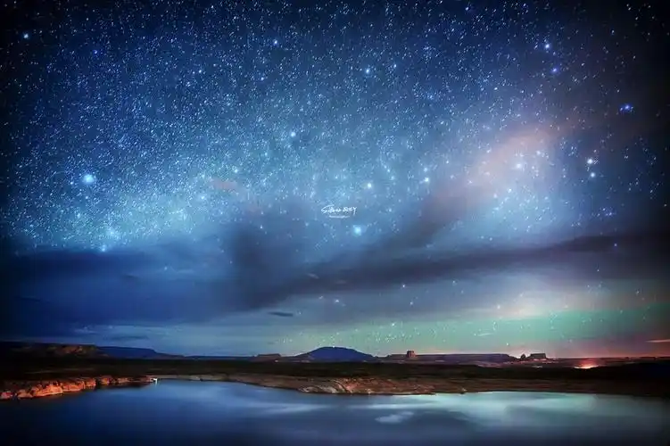 星空,蓝色,pivix,治愈,意境,动漫场景,壁纸,二次元星空