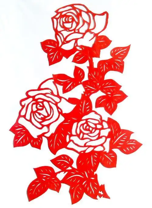 五夜情书剪纸玫瑰