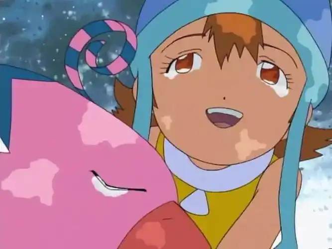 【《数码宝贝》里的女孩子,从小最喜欢的都一直是素娜,她的眼泪在我这