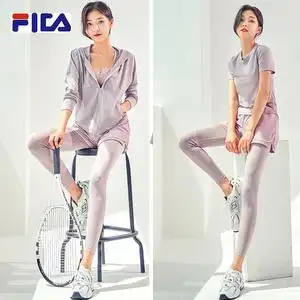 菲乐新款瑜伽健身套装女速干高端时尚休闲秋冬显瘦跑步运动四件套