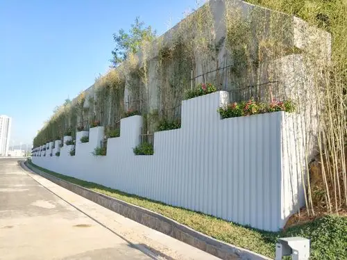 绿梓立交桩板墙实景图