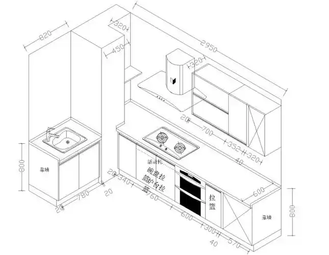 室内装修cad三维橱柜图纸21套