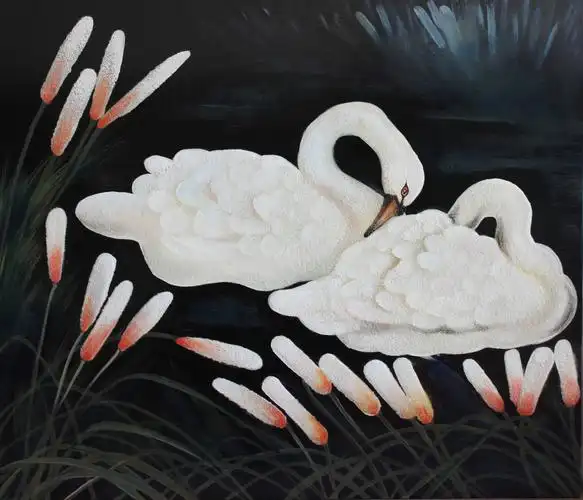 手绘现代蛋壳镶嵌漆画卧室三联温馨浪漫爱满屋家居现代装饰画