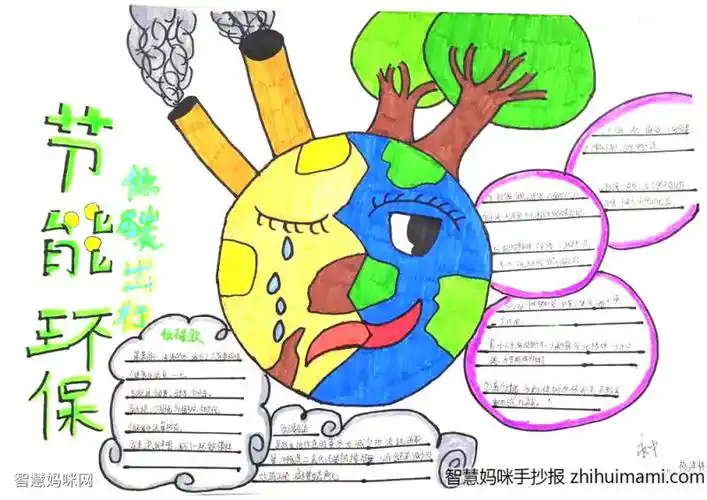 节能低碳主题手抄报简单又漂亮