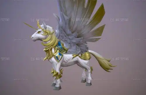 手绘 独角兽  天马 神话 盔甲 神马    圣盔甲天马  独角战马