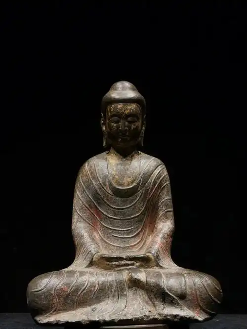 北魏青石千衣佛67长40宽30高56