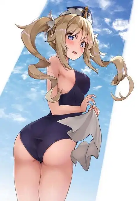 摄影后期作品展示-芭芭拉泳装-原神社区-米游社