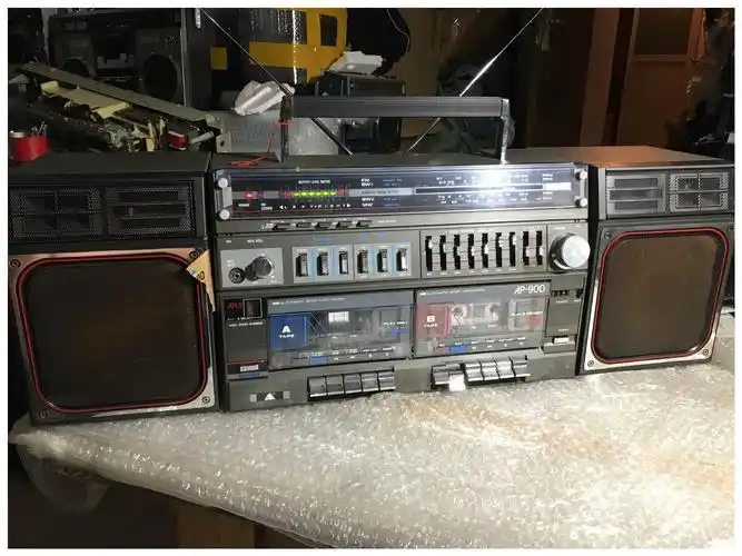 珠江ap900双卡收录机质量不错功能全好好的实物喇叭