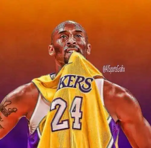 国外死忠球迷小腿纹科比头像