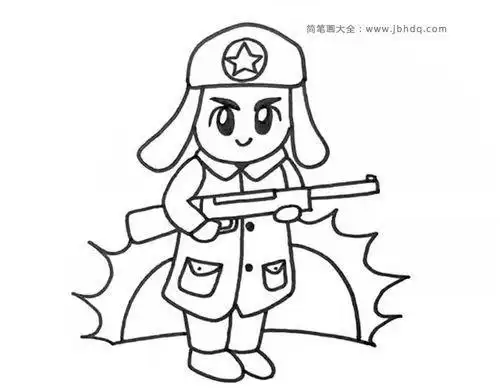 关于英雄的简笔画二年级