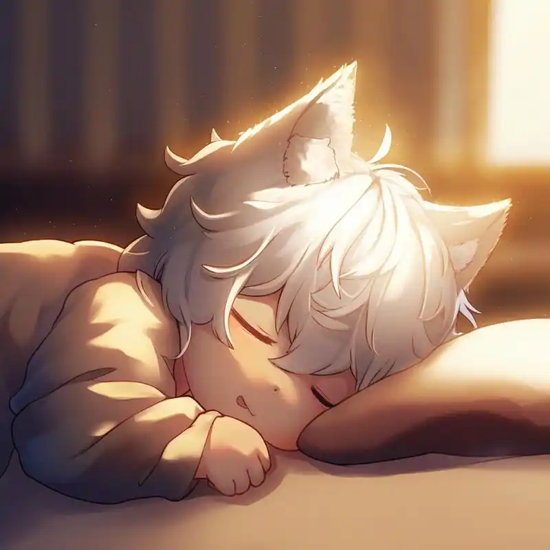 男生头像|猫耳少年睡啦 99喜欢的可以用来当头像