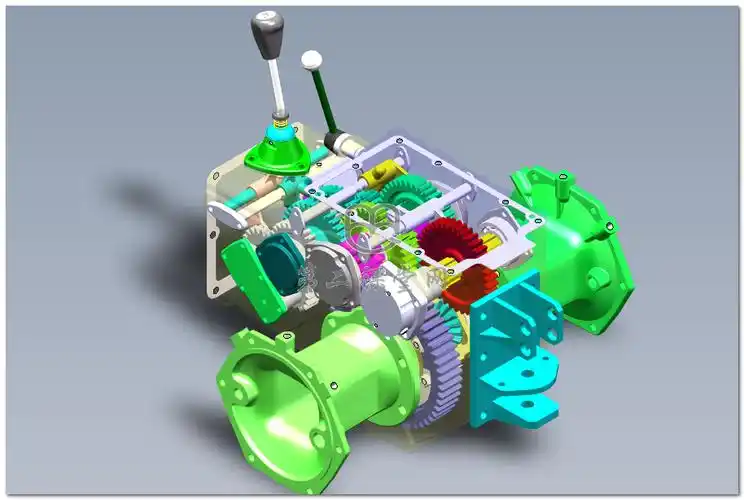 cl200小型农用四轮拖拉机变速箱全参数化设计3d图纸三维模型下载