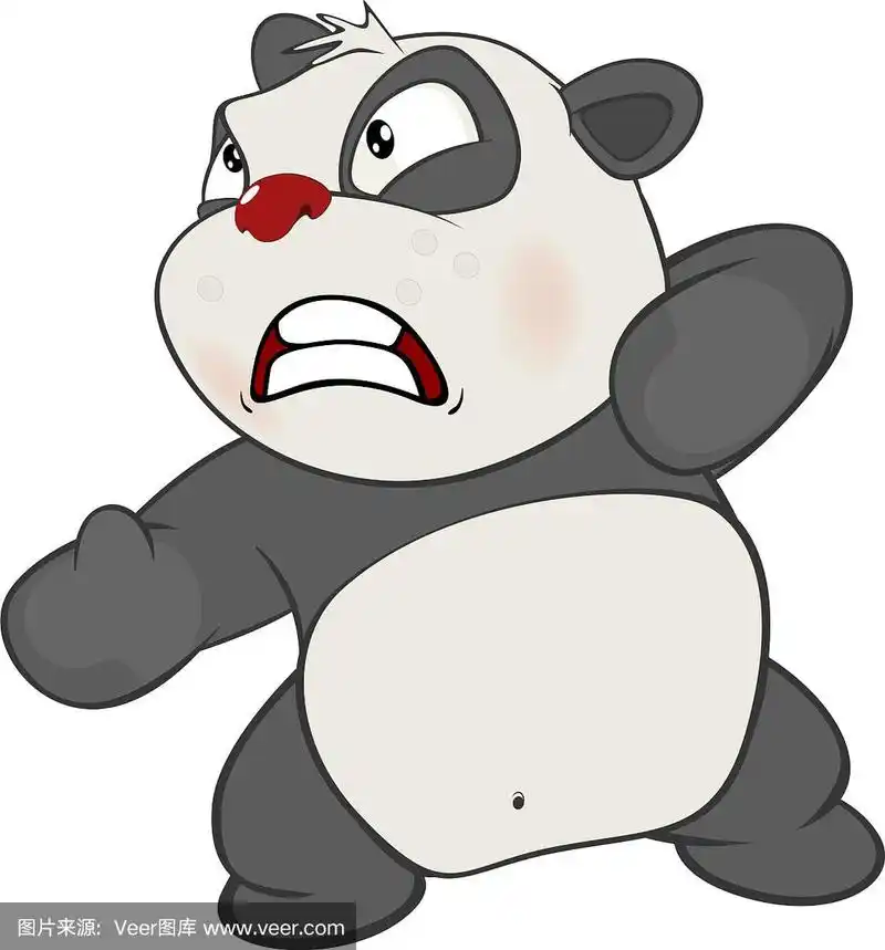可爱的熊猫卡通人物