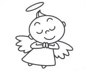 小天使简笔画涂什么颜色