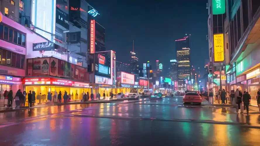 【ai绘画】赛博朋克风格都市夜景