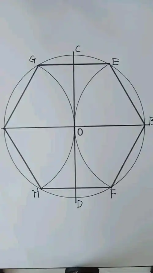 如何简单快速画出六边形!喜欢的朋友双击评论下方!