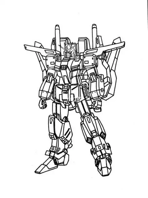 高达简笔画涂色