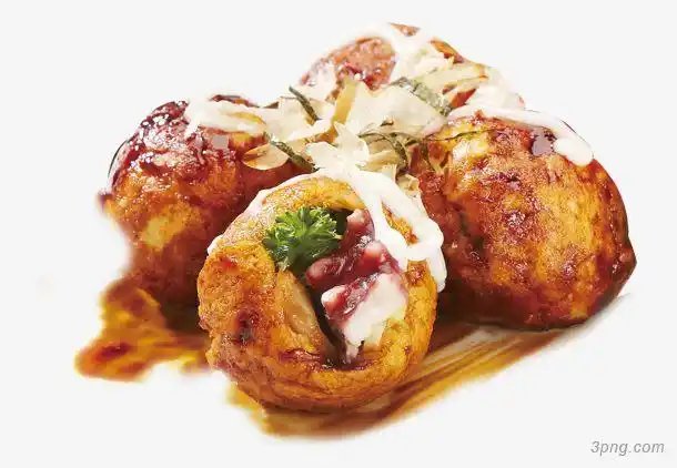 章鱼小丸子png素材透明免抠图片动植人物