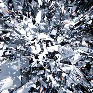碎钻石破碎的玻璃背景照片