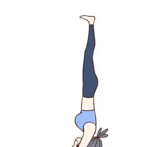 如何靠墙倒立图解