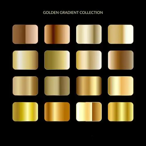 金色金属质感渐变配色纹理肌理合集
