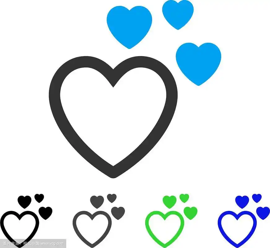 爱心平面图标