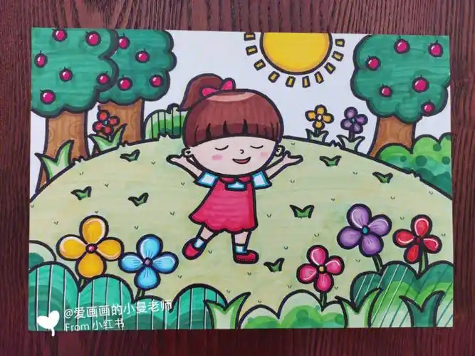 no3儿童画春天