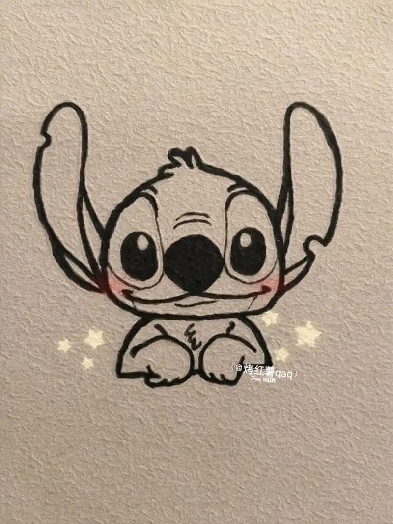 简笔画教程# #简笔画# #画个简笔画# #可爱简笔画# #史迪仔# #可爱