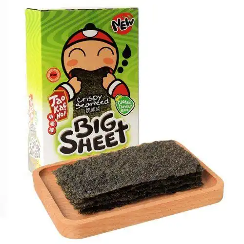 泰国小老板经典原味香脆紫菜海苔bigsheet12片43.2g
