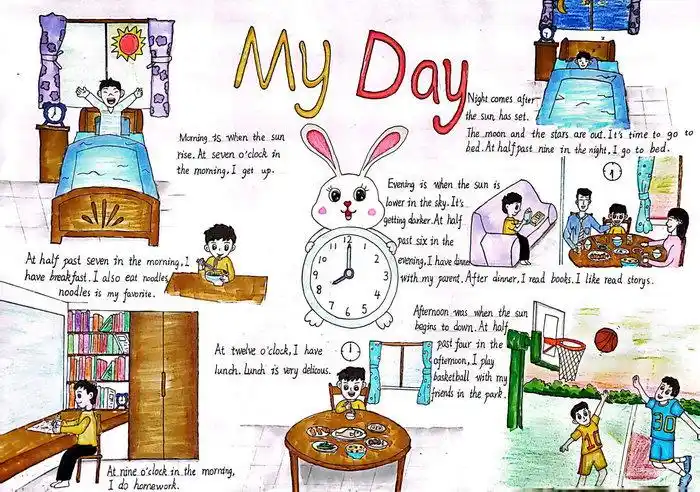 myday英语手抄报图片