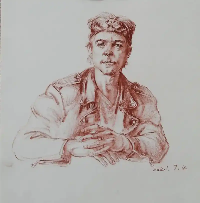 人物速写 #肖像画 #素描 - 抖音