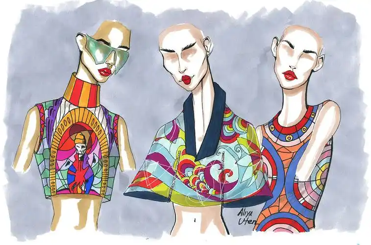 服装设计手绘插画