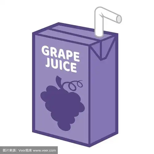 cartoon grape juice box