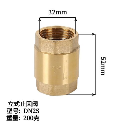 梦茜儿铜卧式水表dn15管道20单向阀25水4分6分1寸32水泵40 50的 立式