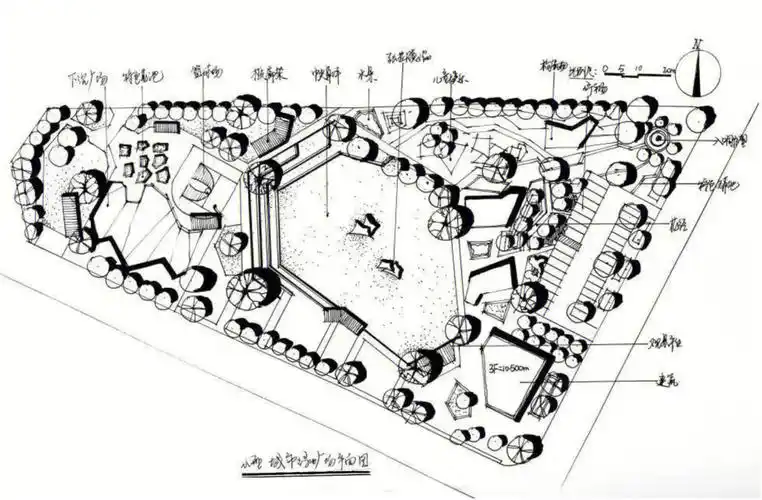 手绘平面图分享川美风景园林考研