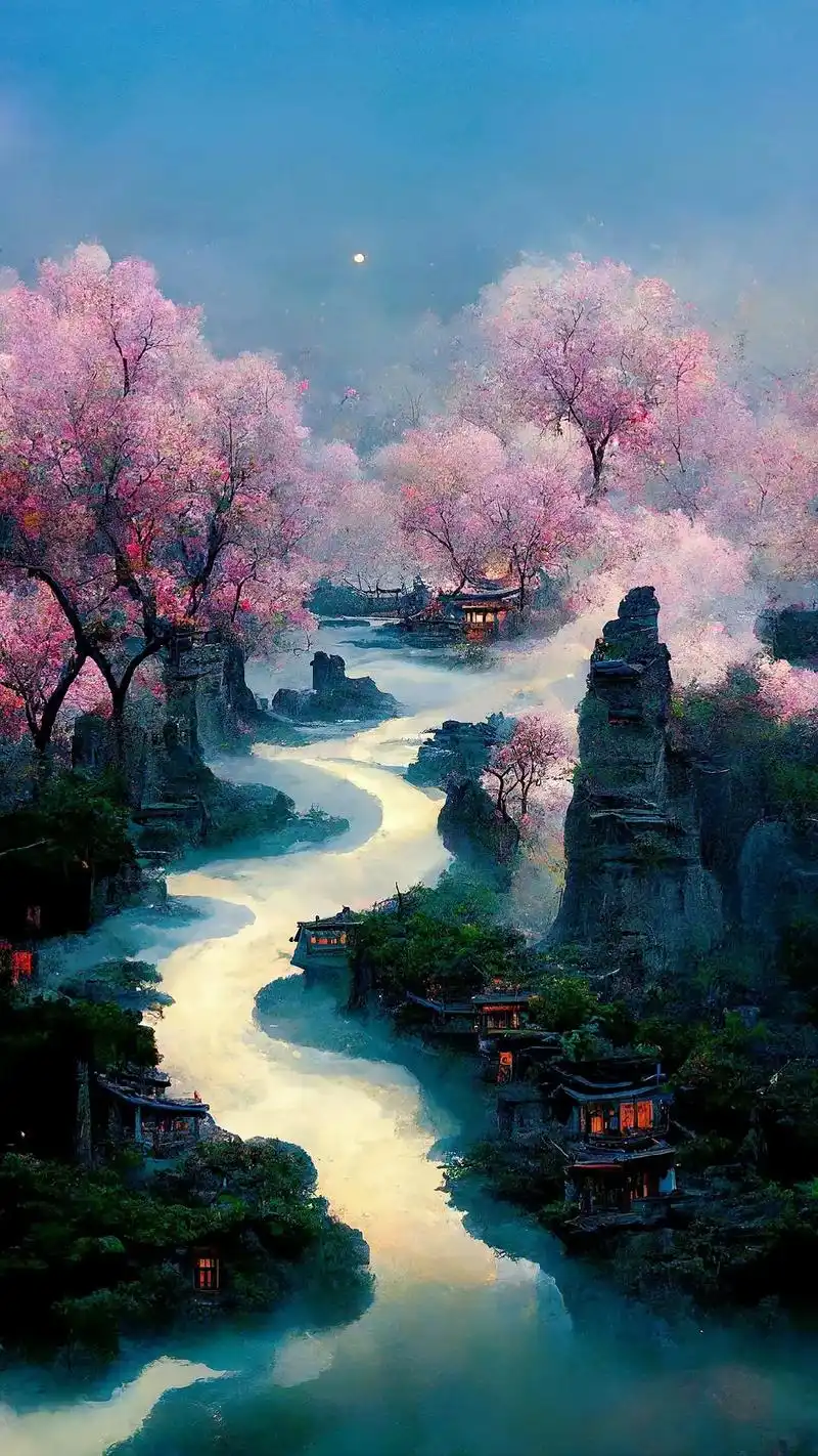 古风壁纸 #唯美古风 #江南 #图文 #ai绘画为创作者提 - 抖音