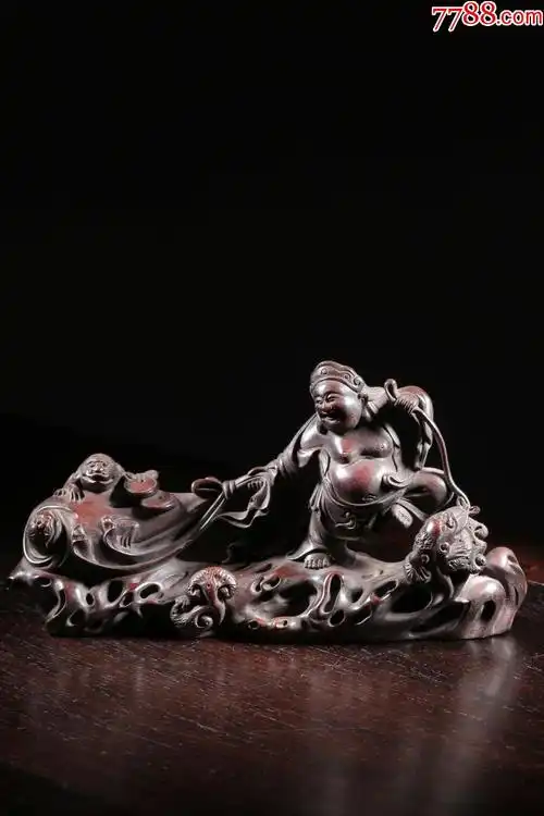 民国黄杨木雕刘海戏金蟾摆件-价格:3800元-se88934634-木雕摆件-零售