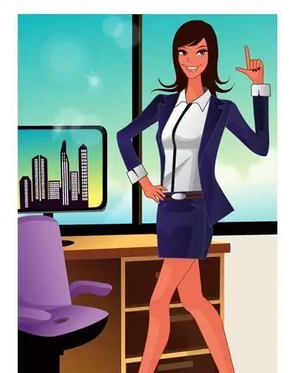 白领丽人 商务女性 矢量人物 ai_28