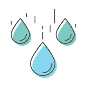 可爱简笔画雨滴下雨素材