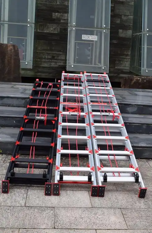 质能铝合金梯子伸缩梯子升降工程梯单面伸缩梯直梯 装修梯广告梯