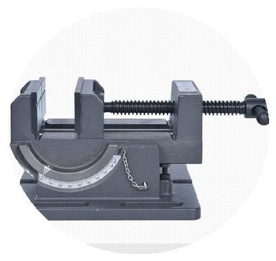 新品可旋转角度夹具钻床台钻用90度斜度小台钳导杆式固定沟槽铣床