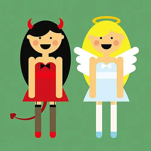 卡通天使和魔鬼